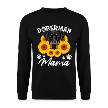 DOBERMAN MOM Propriétaire de chien Doberman MAMA - Sweat-shirt Unisexe - noir - Devant - Alina (178cm) & Michal (187cm)