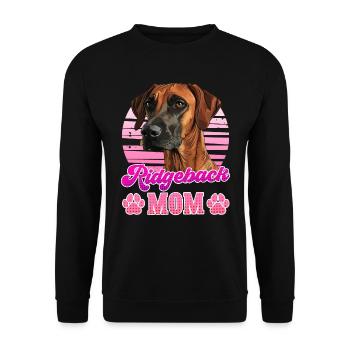 RIDGEBACK MOM Rhodesian Ridgeback Dog Mom - Unisex Sweatshirt - black - Front - Alina (178cm) & Michal (187cm)