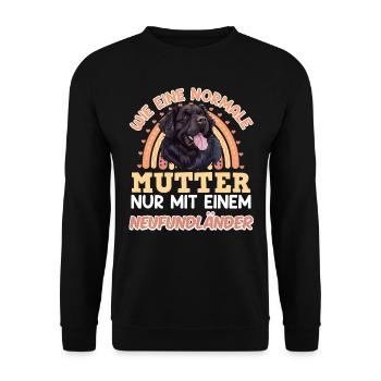 Newfie UNE MAMAN NORMALE SEULEMENT AVEC UN - Sweat-shirt Unisexe - noir - Devant - Alina (178cm) & Michal (187cm)