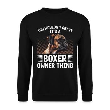 Boxeur allemand VOUS NE COMPRENDRIEZ PAS BOXER - Sweat-shirt Unisexe - noir - Devant - Alina (178cm) & Michal (187cm)