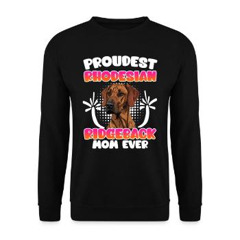 Rhodesian Ridgeback PROUDEST RIDGEBACK MOM EVER - Unisex Sweatshirt - black - Front - Alina (178cm) & Michal (187cm)