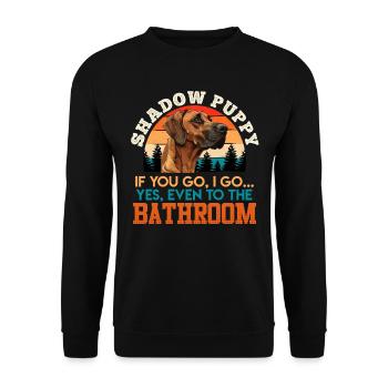 Rhodesian Ridgeback SHADOW PUPPY Owner - Unisex Sweatshirt - black - Front - Alina (178cm) & Michal (187cm)