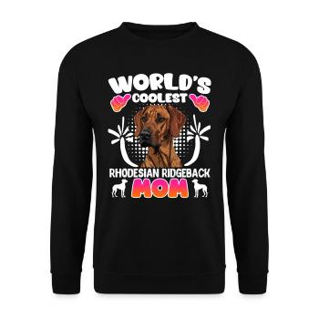 Rhodesian Ridgeback WORLD'S COOLEST RIDGEBACK MOM - Unisex Sweatshirt - black - Front - Alina (178cm) & Michal (187cm)