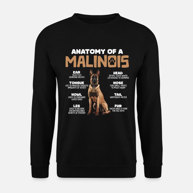 Berger Belge ANATOMIE D’UN BELGE - Sweat-shirt Unisexe - noir