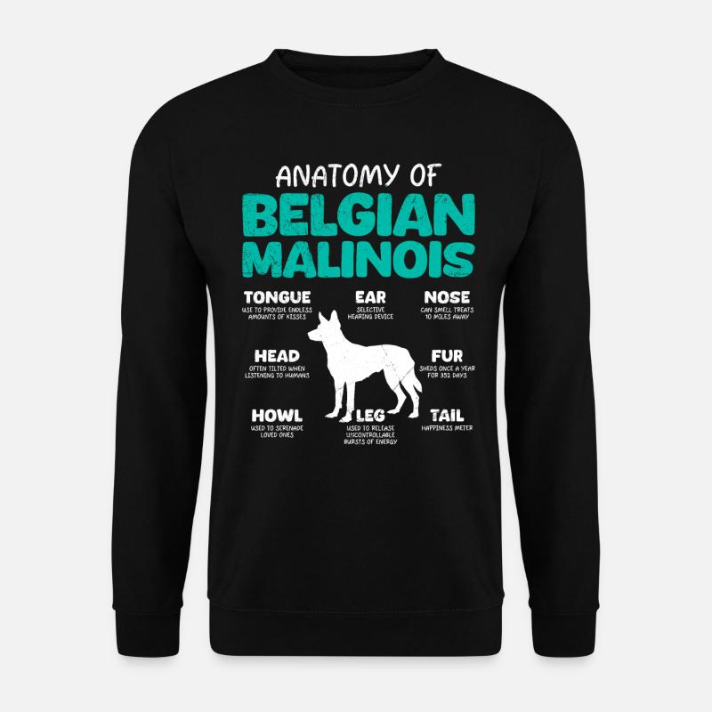 Berger Belge ANATOMIE D’UN BELGE - Sweat-shirt Unisexe - noir