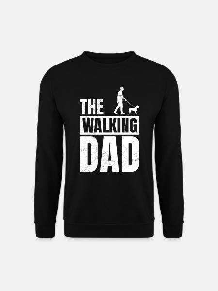 Deutscher Boxer Hundepapa THE WALKING DAD Lustiges - Unisex Pullover - Schwarz