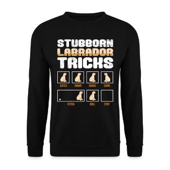 Propriétaire du Labrador TRICKS LABRADOR TÊTU - Sweat-shirt Unisexe - noir - Devant - Alina (178cm) & Michal (187cm)