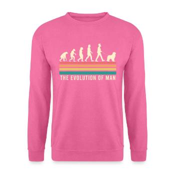 Newfoundland EVOLUTION Newfie Dog Owner - Unisex Sweatshirt - pink - Front