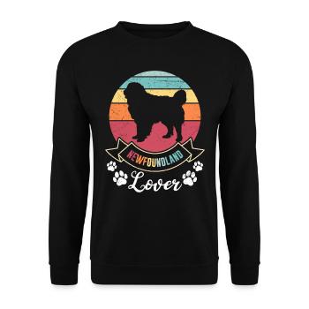 Propriétaire de chien Newfie NEWFOUNDLAND LOVER - Sweat-shirt Unisexe - noir - Devant - Alina (178cm) & Michal (187cm)