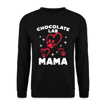 Dog mom CHOCOLATE LAB MOM Labrador owner - Unisex Sweatshirt - black - Front - Alina (178cm) & Michal (187cm)