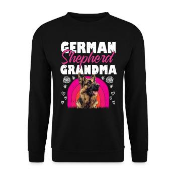 BERGER ALLEMAND GRAND-MÈRE Deutscher Schäferhund - Sweat-shirt Unisexe - noir - Devant - Alina (178cm) & Michal (187cm)