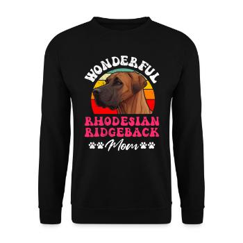 Ridgeback WONDERFUL RHODESIAN RIDGEBACK MOM - Unisex Sweatshirt - black - Front - Alina (178cm) & Michal (187cm)