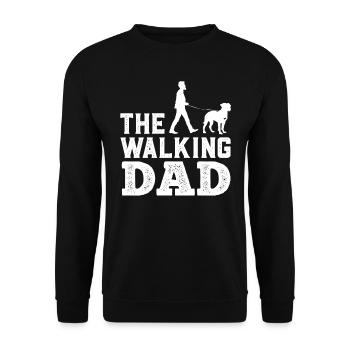 Boxeur allemand LE PAPA QUI MARCHE Drôle - Sweat-shirt Unisexe - noir - Devant - Alina (178cm) & Michal (187cm)