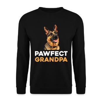 Berger allemand PAWFECT GRANDPA Berger - Sweat-shirt Unisexe - noir - Devant - Alina (178cm) & Michal (187cm)