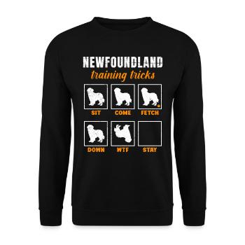 Propriétaire de Newfie ASTUCES D’ENTRAÎNEMENT DE TERRE-NEUVE - Sweat-shirt Unisexe - noir - Devant - Alina (178cm) & Michal (187cm)