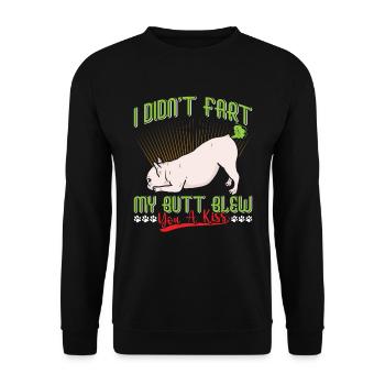 Frenchie Didn't Fart My Butt Blew You A Kiss Dogs - Unisex Sweatshirt - black - Front - Alina (178cm) & Michal (187cm)