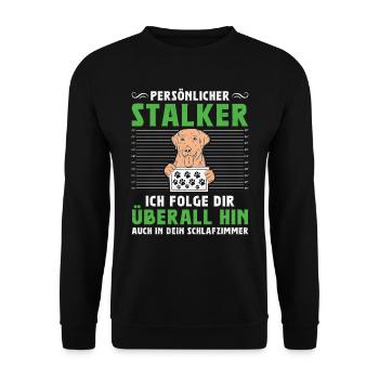 Propriétaire du Labrador PERSONAL STALKER Drôle - Sweat-shirt Unisexe - noir - Devant - Alina (178cm) & Michal (187cm)