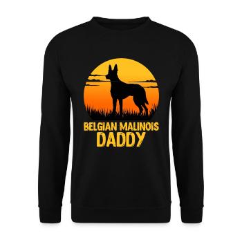 Dog Dad BELGIAN MALINOIS DADDY Dog Owner - Unisex Sweatshirt - black - Front - Alina (178cm) & Michal (187cm)
