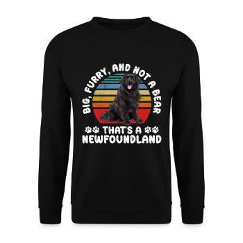 Newfie GROS POILU ET PAS UN OURS C’EST UN - Sweat-shirt Unisexe - noir - Devant - Alina (178cm) & Michal (187cm)