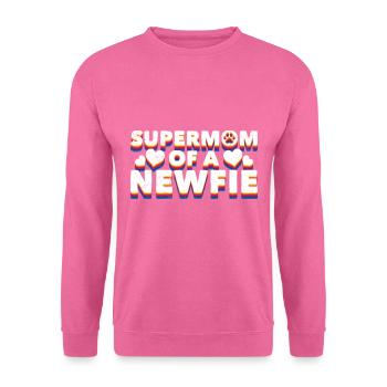 Neufundländer SUPERMOM OF A NEWFIE Lustiges - Unisex Pullover - Pink - Vorne