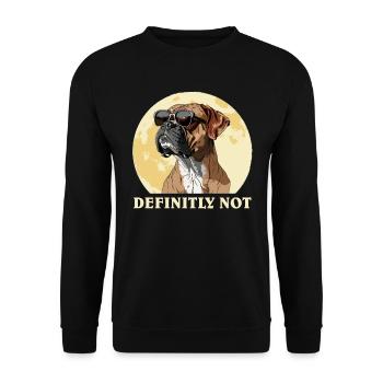 Boxer allemand CERTAINEMENT PAS propriétaire de chien boxer - Sweat-shirt Unisexe - noir - Devant - Alina (178cm) & Michal (187cm)