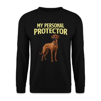 Ridgeback Dog MY PERSONAL PROTECTOR Funny - Unisex Sweatshirt - black - Front - Alina (178cm) & Michal (187cm)