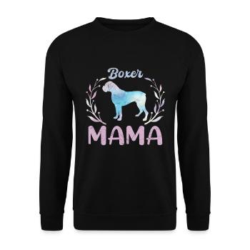 BOXER MOM German Boxer Dog Mom Boxer Boxer - Unisex Sweatshirt - black - Front - Alina (178cm) & Michal (187cm)