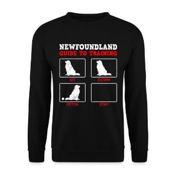Newfie Owner NEWFOUNDLAND GUIDE TO TRAINING - Unisex Sweatshirt - black - Front - Alina (178cm) & Michal (187cm)