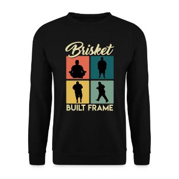 Fleischfresser BISKET BUILT FRAME BBQ - Unisex Pullover - Schwarz - Vorne - Alina (178cm) & Michal (187cm)