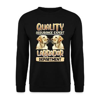 Chien Labrador QUALITÉ LABRADOR DÉPARTEMENT Drôle - Sweat-shirt Unisexe - noir - Devant - Alina (178cm) & Michal (187cm)