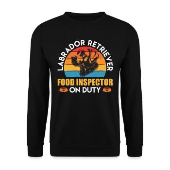 Labrador Retriever FOOD INSPECTOR on Duty - Unisex Sweatshirt - black - Front - Alina (178cm) & Michal (187cm)