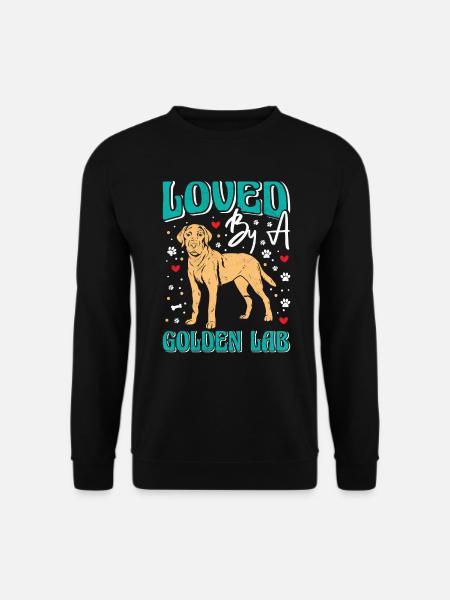 Golden Labrador LOVED BY A GOLDEN LAB Hundemama - Unisex Pullover - Schwarz