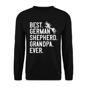 German Shepherd Dog BEST GERMAN SHEPHERD GRANDPA - Unisex Sweatshirt - black - Front - Alina (178cm) & Michal (187cm)