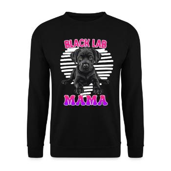Schwarzer Labrador BLACK LABRADOR MOM Larador - Unisex Pullover - Schwarz - Vorne - Alina (178cm) & Michal (187cm)