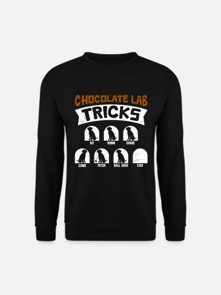 Labrador Lustig CHOCOLATE LAB TRICKS Sturer - Unisex Pullover - Schwarz