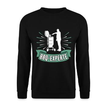 BBQ Expert Amateur de viande drôle Mangeur de viande - Sweat-shirt Unisexe - noir - Devant - Alina (178cm) & Michal (187cm)