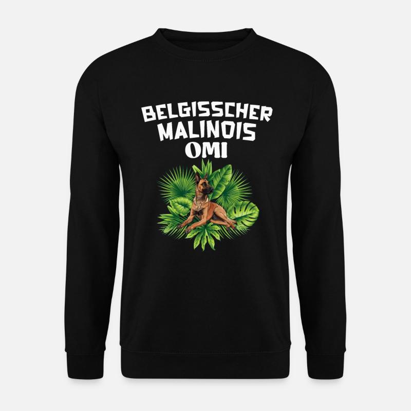 BELGISCHER MALINOIS OMI Belgischer Schäferhund - Unisex Pullover - Schwarz