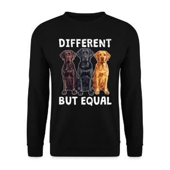 Labrador dogs DIFFERENT BUT EQUAL Labrador - Unisex Sweatshirt - black - Front - Alina (178cm) & Michal (187cm)