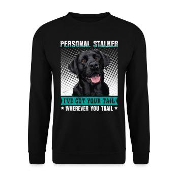 Labrador Lover Personal Stalker Labrador - Unisex Sweatshirt - black - Front - Alina (178cm) & Michal (187cm)