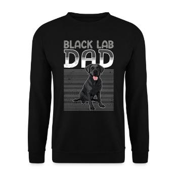 Schwarzer Labrador BLACK LAB DAD Labrador Besitzer - Unisex Pullover - Schwarz - Vorne - Alina (178cm) & Michal (187cm)