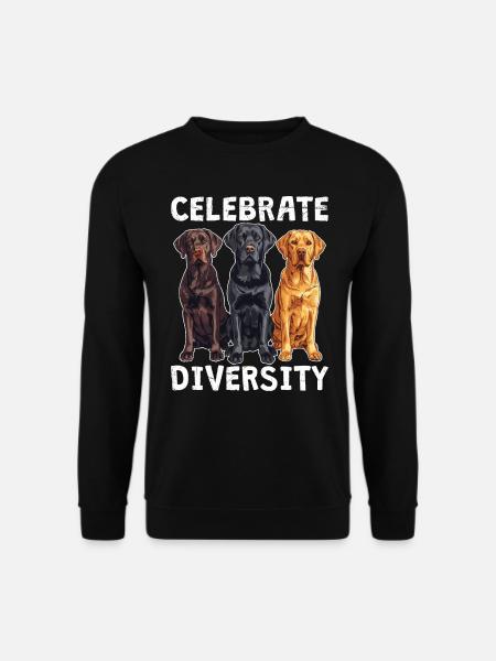 Labrador CELEBRATE DIVERSITY Labrador Besitzer - Unisex Pullover - Schwarz