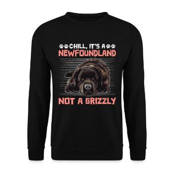 NEWFIE OWNER CHILL IT'S A NEWFOUNDLAND NOT A - Unisex Sweatshirt - black - Front - Alina (178cm) & Michal (187cm)