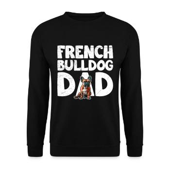 Frenchie Dad French Bulldog Dad Französische - Sweat-shirt Unisexe - noir - Devant - Alina (178cm) & Michal (187cm)