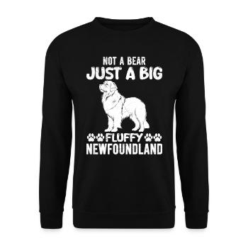 Terre-Neuve PAS UN OURS, JUSTE UN GROS TERRE-NEUVE DUVETEUX - Sweat-shirt Unisexe - noir - Devant - Alina (178cm) & Michal (187cm)