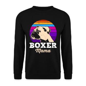 BOXER MOM German Boxer Dog Mom Boxer Boxer - Unisex Sweatshirt - black - Front - Alina (178cm) & Michal (187cm)