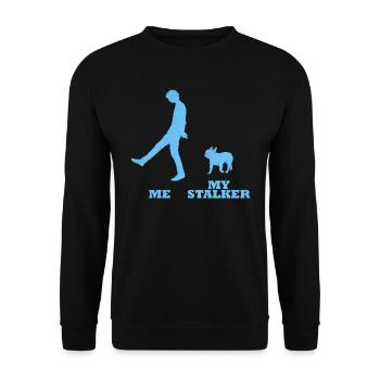 Propriétaire des Bulldogs ME MY STALKER Français - Sweat-shirt Unisexe - noir - Devant - Alina (178cm) & Michal (187cm)