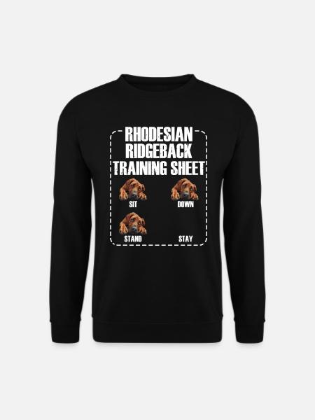 RHODESIAN RIDGEBACK TRAINING SHEET Ridgeback - Unisex Pullover - Schwarz