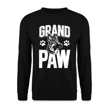 German Shepherd Owner GRAND PAW - Unisex Sweatshirt - black - Front - Alina (178cm) & Michal (187cm)