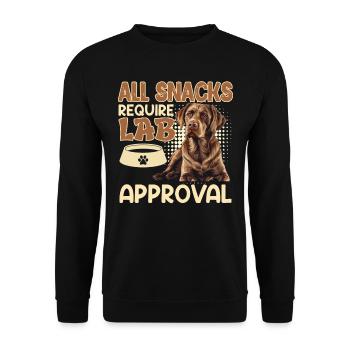 Labrador Fan TOUTES LES COLLATIONS NÉCESSITENT L’APPROBATION DU LABORATOIRE - Sweat-shirt Unisexe - noir - Devant - Alina (178cm) & Michal (187cm)