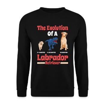 Labrador Dog THE DEVELOPMENT OF A LABRADOR - Unisex Sweatshirt - black - Front - Alina (178cm) & Michal (187cm)